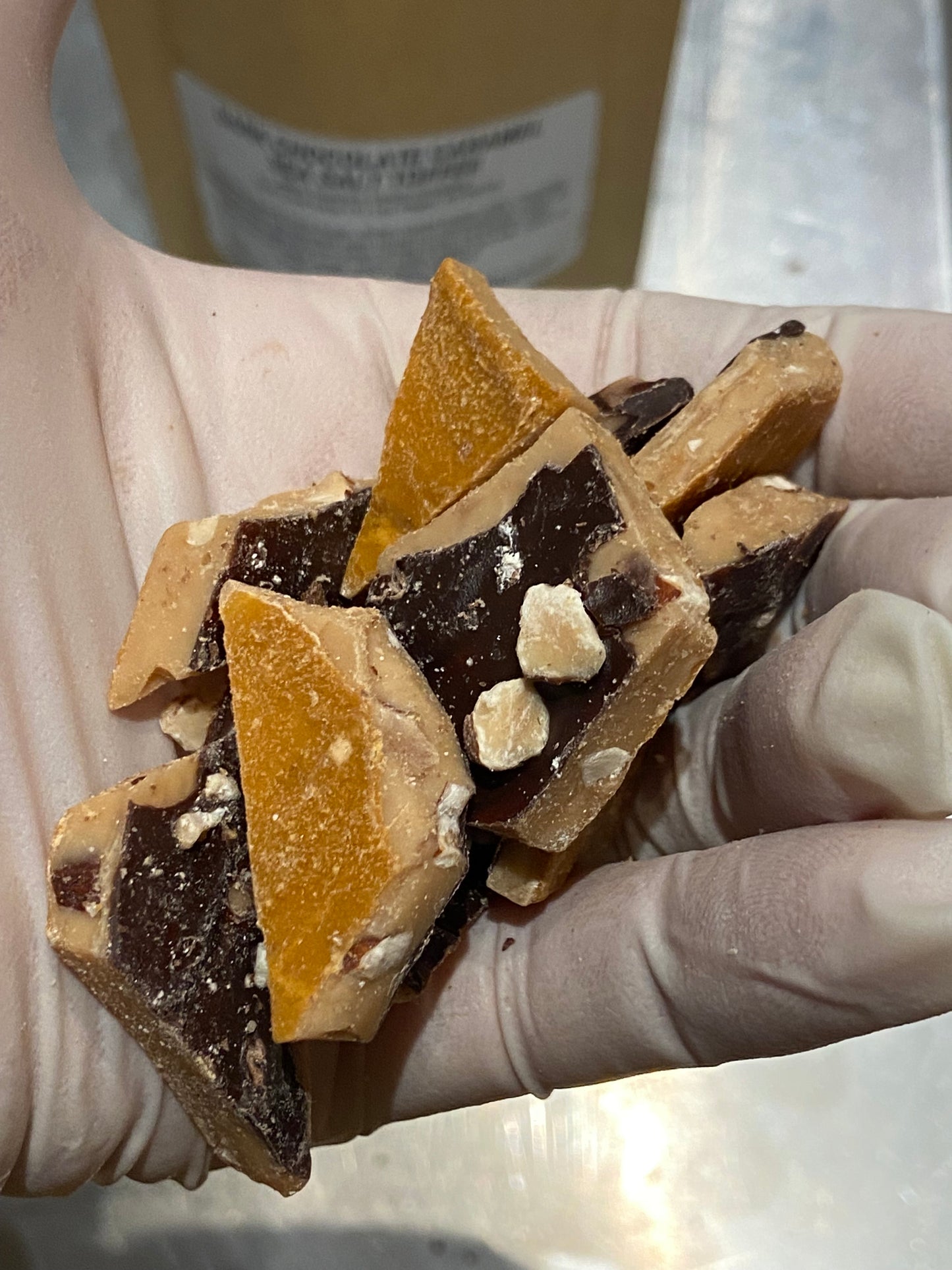 Dark Chocolate with Caramel and Sea Salt Toffee