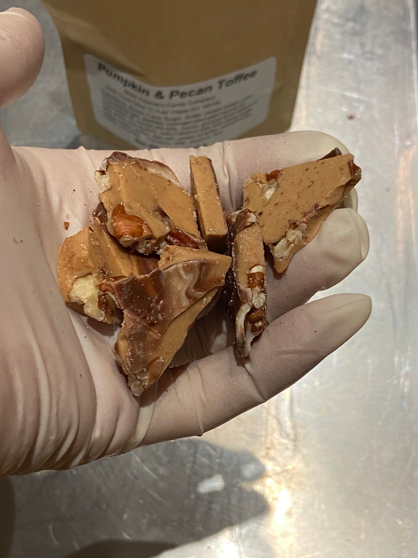 Pumpkin pie and Pecan holiday Toffee