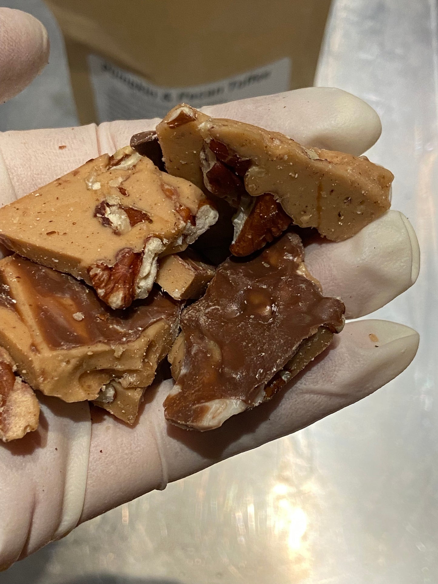 Pumpkin pie and Pecan holiday Toffee